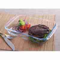 Almalux® Set 3 Bandejas Vidrio Borosilicato Ovaladas 0.7L 1.6L 2.4L Horno Microondas Congelador Lavavajillas 560ºC - details 1