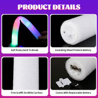 15/30Pcs LED Glow Sticks Coloridos Y Elegantes Tubos De Luz Para Fiestas Y Celebraciones Decoración Para Bodas Cumpleaños Y Más - details 4