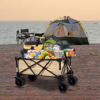 S7 STAR 7 inch Carrito Plegable de Carga con Rueda Ancha, Carro de Transporte Compacto y Ligero, Ideal para Compras, Jardín, Camping y Playa, Manillar Ajustable y Gran Capacidad, Fácil de Guardar - details 5