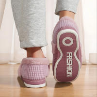 Zapatillas De Casa Para Mujer Invierno Antideslizantes Algodón Cálidas Plush Para Parejas Zapatos Internos Transpirables Talla Verdadera - details 44