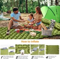 Colchón De Acampar Doble Inflable Con Almohada Y Tela Impermeable Para Senderismo Plegable Matrícula De Viaje Ligera - details 12