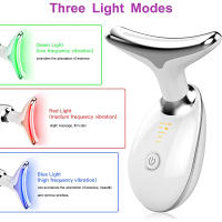 Masajeador Facial Y De Cuello Anti-Aging Con 3 Luz - Dispositivo De Rejuvenecimiento De Piel Con Modos Rojo/Azul/Blanco Instrumento De Belleza De Elevación Para El Hogar - details 3