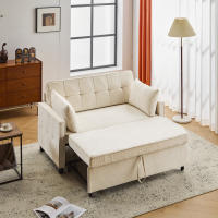 [Sofá Cama con función de Cama] sofá Doble, sofá Cama Doble, respaldo ajustable, Vestido de chenilla, espuma de Alta densidad, sofá de salón, sofá con función de Cama - details 0