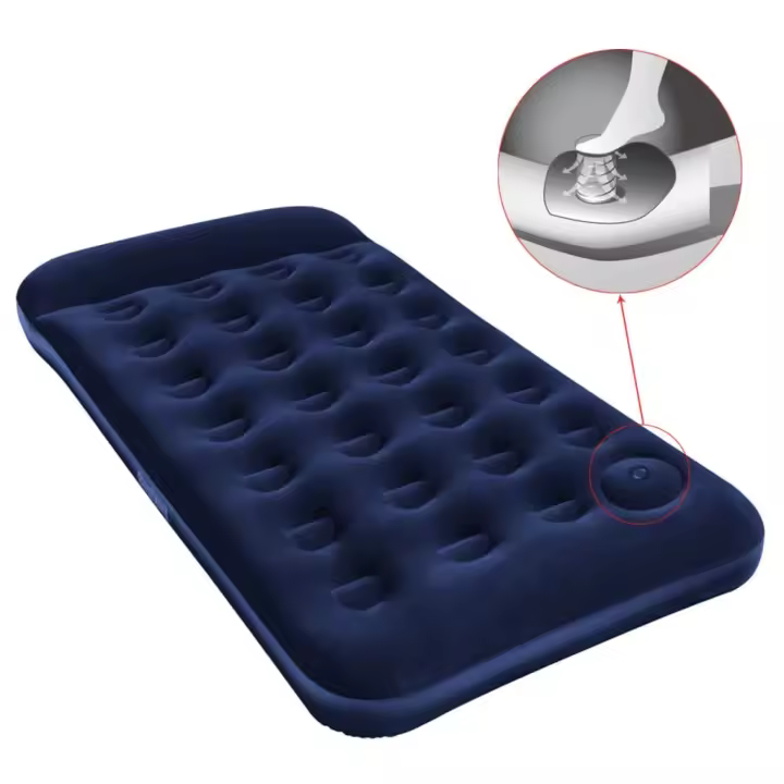 Colchón inflable con Bomba de pie integra 188x99x28 cm - 1