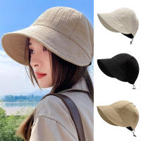 Gorro De Sol Plegable Para Mujer Protección Solar Verano Playa Ajustable Algodón Amplio Sombrilla Casual - details 2