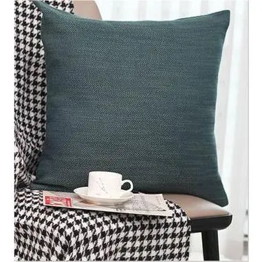 ReinoMansidi SL -Relleno incluido Cojin de Arpillera en doble algodon 50x50cm FUNDA Y COJIN INCLUIDO - 1