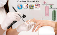 Pistola De Aire Aéreo Para Uñas Con Compresor Pintura Por Spray Decoración De Pasteles Portátil Recargable Herramienta De Belleza Multiusos - details 0
