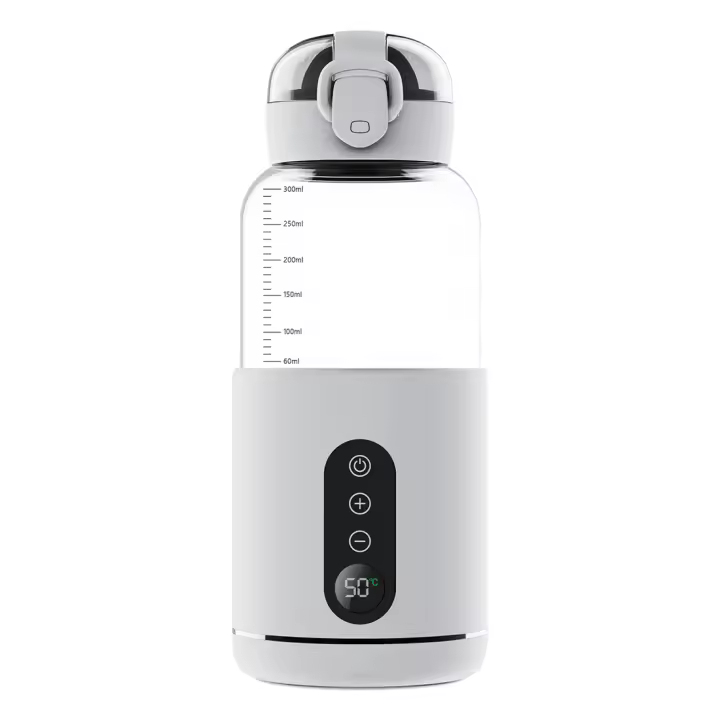 Calentador de biberones portátil para bebé, carga USB, temperatura ajustable y pantalla, calentador de agua eléctrico inalámbrico para bebé al aire libre - 1