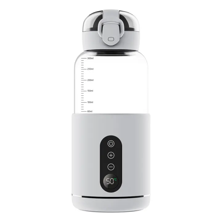 Calentador de biberones portátil para bebé, carga USB, temperatura ajustable y pantalla, calentador de agua eléctrico inalámbrico para bebé al aire libre - 1
