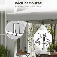 Outsunny Techo de Carpa para Celebraciones 3x3 m Techo de Repuesto para Carpa Plegable de Tela Oxford con Techo Puntiagudo Impermeable y Anti-UV - details 6