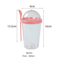 Taza De Desayuno Portátil De 400ml Con Tapa Y Cuchara Doble Capa Para Yogur Avena Salada Fruta Sopa De Verduras Taza De Pérdida De Grasa - details 6