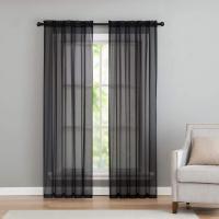 Cortinas De Vidrio Transparentes De Color Sólido Para Boda Estilo Lujo Fácil De Instalar Productos Domésticos Cortinas De Ventana Con Encaje - details 5