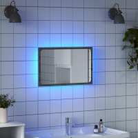 vidaXL Espejo de baño acrílico brillo 60x8,5x37 cm en color Negro/Marrón roble/Roble Sonoma y más | decorativo de pared para baño dormitorio recibidor moderno - details 8