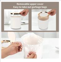 Cubo de basura de mesa con tapa, mini cubo de basura de 2,6 L, pequeño cubo de basura para escritorio, baño, cambiador, cocina - details 2