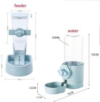 Comedero de Agua para Conejos, dispensador de Agua Colgante para jaula de mascotas, Cuenco para botella de Agua Automático para Colgar animales Pequeños para Gato Conejo (Azul) Fuente de Agua para Gatos y dispensador de Agua - details 0
