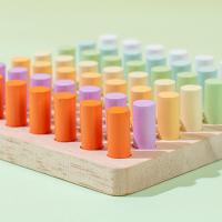 Juguetes Educativos Montessori Para Niños Bloques De Madera Coloridos Entrenamiento De Coordinación Ocular-Mano Y Conocimiento Cognitivo - details 7