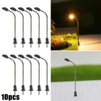 10pcs Lámparas De Calle Escala H0 1:87 3V LED Para Estructura De Ferrocarril Y Edificios Z Gauge Accesorio De Escenografía Para Exterior - details 0