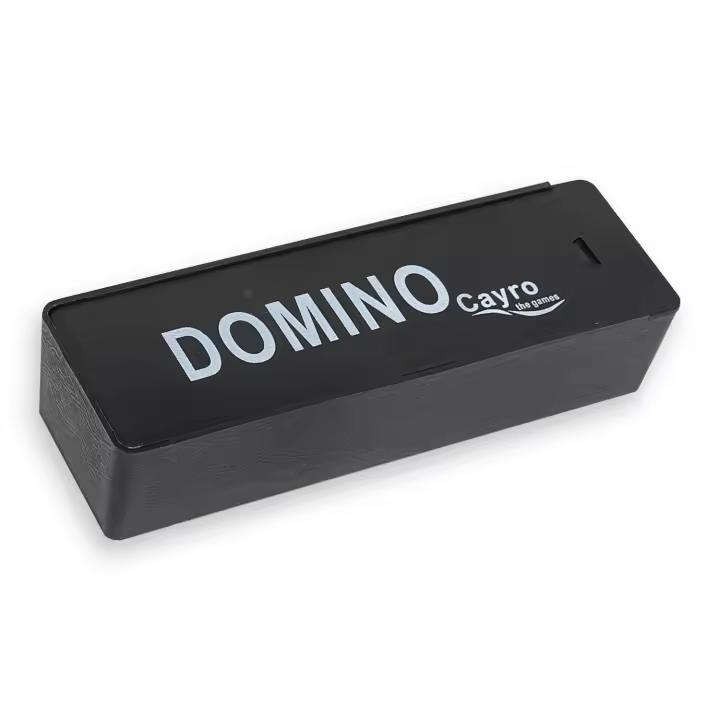 Cayro - Dominó - + 6 Años - Modelo Básico - Juegos de Mesa para Niños y Adultos - con Caja de Plástico Negra para Guardar Las Piezas - 2 a 4 Jugadores - 1