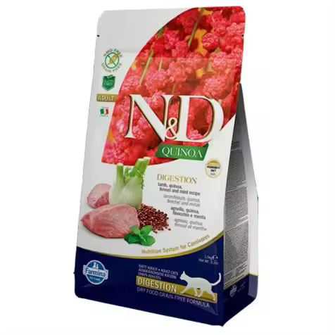 Farmina Nd Quinoa Grain Free Digestion Cordero Gato 300 Gr - 1