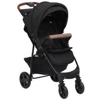 vidaXL Cochecito de bebé 2 en 1 de acero gris antracita - details 0