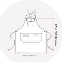 Aparador De Cuero PU Para Barbero Y Bartender Uniforme De Chef Para Barista Y Grill De Bistró Uso En Salón De Belleza Y Jardín - details 0