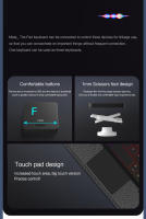Teclado Retroiluminado HUWEI Magic Para iPad Mini 7 Funda Para iPad Mini 2024 A17 pro 8.3 Pulgadas Soporte Cubierta Inteligente Con Trackpad - details 5