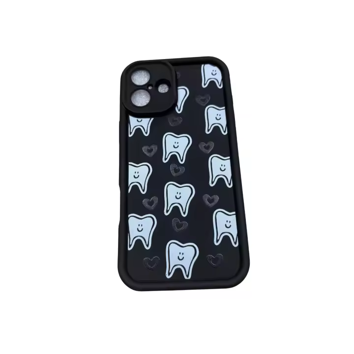 Funda Iphone 16 plus con dibujos dentales, funda de silicona para Iphone 16 - 1