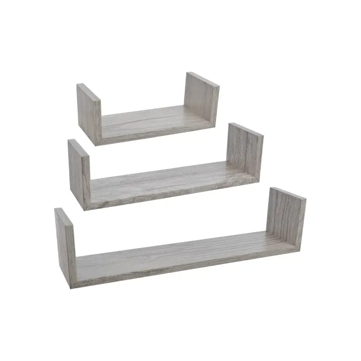 Zimmy - Set de 3 Estantes Flotantes de MDF para Pared - Montaje Oculto, Decorativos y Creativos - Ideal para Salón, Cocina y Más - Variedad de Colores - 1