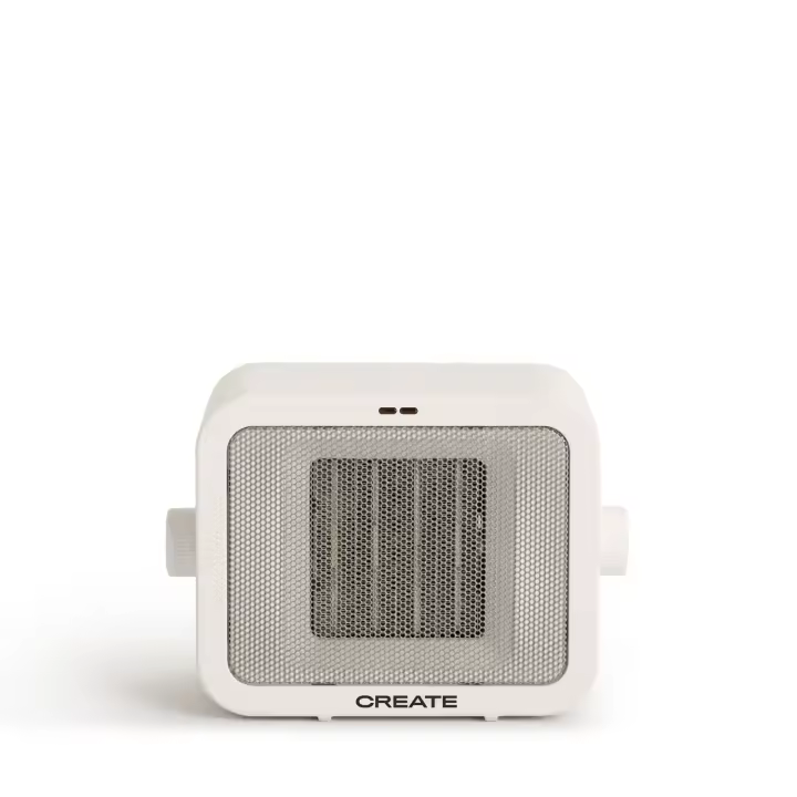 CREATE - Calefactor Cerámico de Habitación 1500W  Con Sistema de seguridad, Ligero y Transportable - WARM BOX - 1