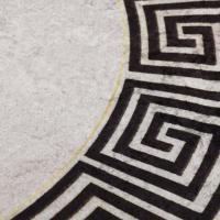 vidaXL Alfombra lavable antideslizante multicolor φ120 cm Color Gris y dorado,  Beige y dorado,  Beige y negro y mas Alfombras de área  Alfombra de Piso para Sala de Estar Dormitorio Habitación Salón - details 2