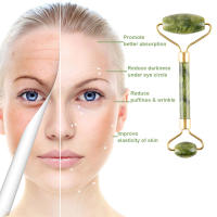 Masajeador De Rostro Gua Sha Herramienta De Cuidado De La Piel Para Levantamiento Corporal Y Adelgazamiento Con Rodillo De Jade Store Scraper - details 3