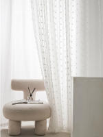 Cortina Blanca Romántica Con Pom Pom Translúcida Para Sala De Estar 1 Pieza Telaraña Sencilla Con Bolitas De Tule Transparente Para Decoración De Ventanas - details 10
