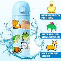Pack De 50 Pegatinas De Animales Adorables Grandes Y Coloridas Resistentes Al Agua Para Botellas De Agua Y Teléfono Móvil - details 7