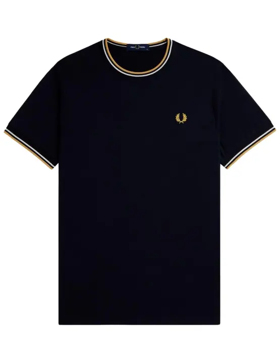 Camiseta Fred Perry con ribete con dos franjas - 1