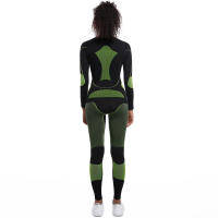 SSITO Conjunto de Mallas de gimnasio de Seco rápido, ropa de Esquí de DOT sin Costura para el invierno, ropa y pantalones de Seco rápido para correr, deporte y ciclismo - details 14