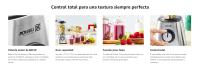 Moulinex batidora de vaso potente, 5 velocidades, función Pulse, 6 cuchillas Powelix, cuerpo de acero inoxidable, jarra de cristal termorresistente de 1,75 l, pica hielo, 800 W, LM439D - details 2