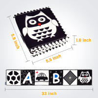Libro De Tela Para Bebés Juguete De Desarrollo Temprano Montessori Actividad Sensorial Blanco Y Negro Para Niños De 0 a 12 Meses Regalos Para Bebés - details 11