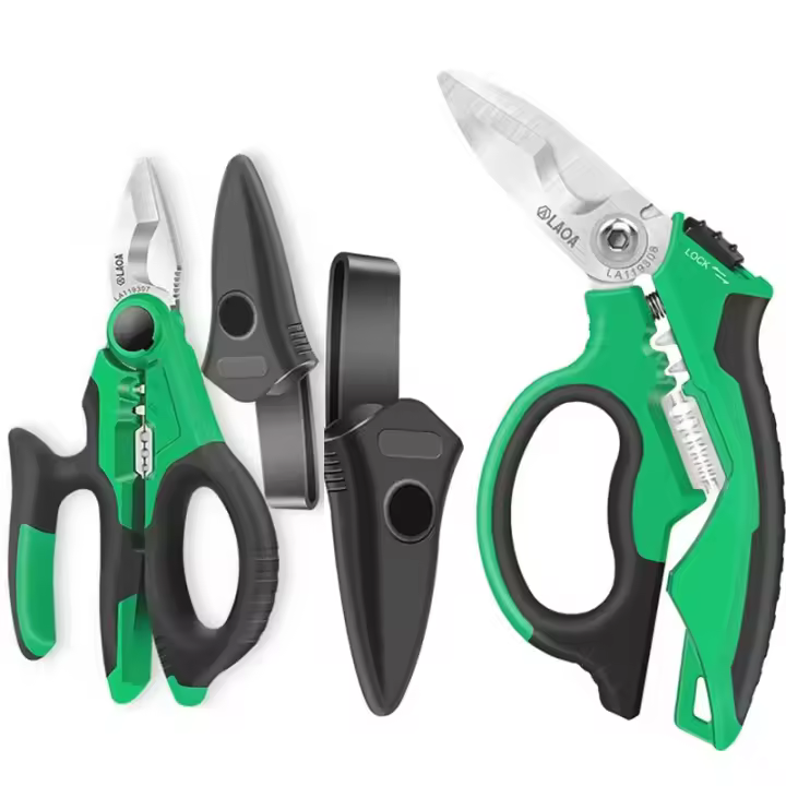 Tijeras Eléctricas LAOA Con Mango Abierto Y Hoja De Acero Inoxidable Para Desconectores Y Cortar Cable De 6/7/8 Pulgadas Herramienta De Amate Y Profesional - 1