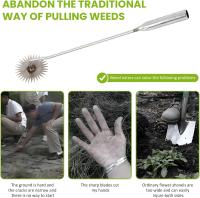 Herramienta extractora de Malezas Larga, herramienta para Arrancar Malezas de Jardín, herramienta portátil para Desherbar. - details 1