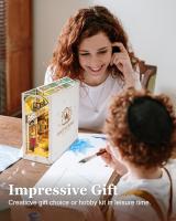 Rolife Book Nook Sunshine Town Kit Puzzle 3D Madera Rompecabezas Maquetas para Montar con leds - details 4