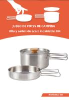 Juego De Ollas Para Camping NOBANA De Acero Inoxidable 304 Kit De Cocina Al Aire Libre Equipamiento De Picnic Y Senderismo - details 2