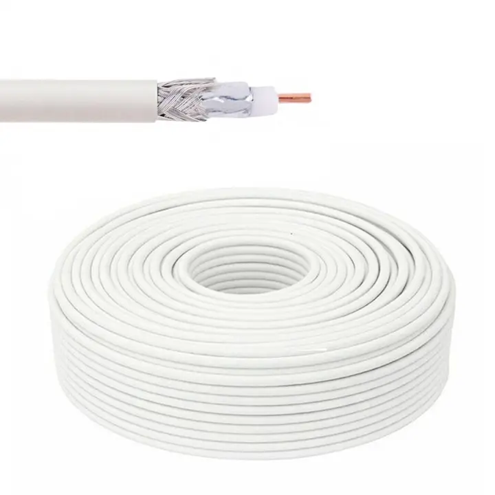 Cable coaxial para antena de tv y parabólica con camisa de aluminio | 5-20m. Longitud a elegir | Suministros Castro - 1