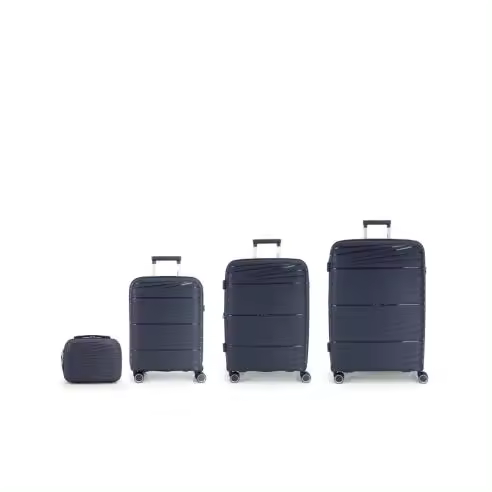 Gabol Kiba - Juego 3 Maletas con Neceser a Juego - Cabina+Mediana+Grande + Neceser - Expandibles - 4 Ruedas Dobles -  Rígida POLIPROPILENO - Candado Combinación TSA - Doble Separador Interior - Nueva Colección - - 1