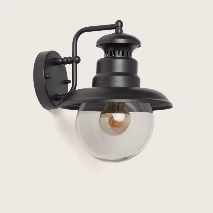 Ledkia Aplique de Pared Exterior Aluminio Lurnea Negro - 1