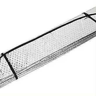 Parasol plegable para ventana delantera de coche, universal con ventosas y 2 correas (130X60) - 1