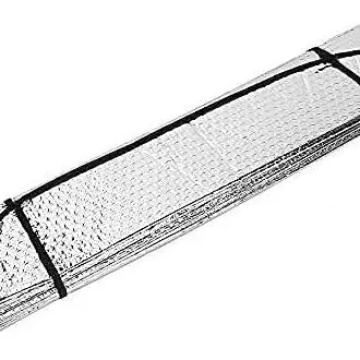 Parasol plegable para ventana delantera de coche, universal con ventosas y 2 correas (130X60) - 1