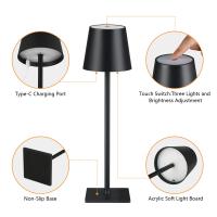 Lámpara De Escritorio LED Táctil Recargable Con USB Impermeable Para Ambiente De Restaurante Y Oficina Luz De Mesa Moderna - details 7