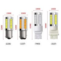 Lámparas De Foco Super Brillantes Para Luz De Freno Y Antiniebla Auto Día 12V P21/5W BAY15D 7440 7443 3157 33SMD Direal - details 2
