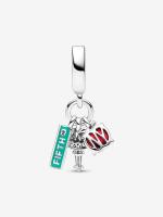 Pandora - Charm triple Colgante DE LA Manzana, Antorcha y Letrero DE LA Calle de Nueva York - details 0