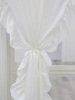 Cortinas De Veludo Blanco Suave Doble Para Decoración De Sala De Estar Y Dormitorio Ventanas Translúcidas Para Bodas Y Reuniones - details 7